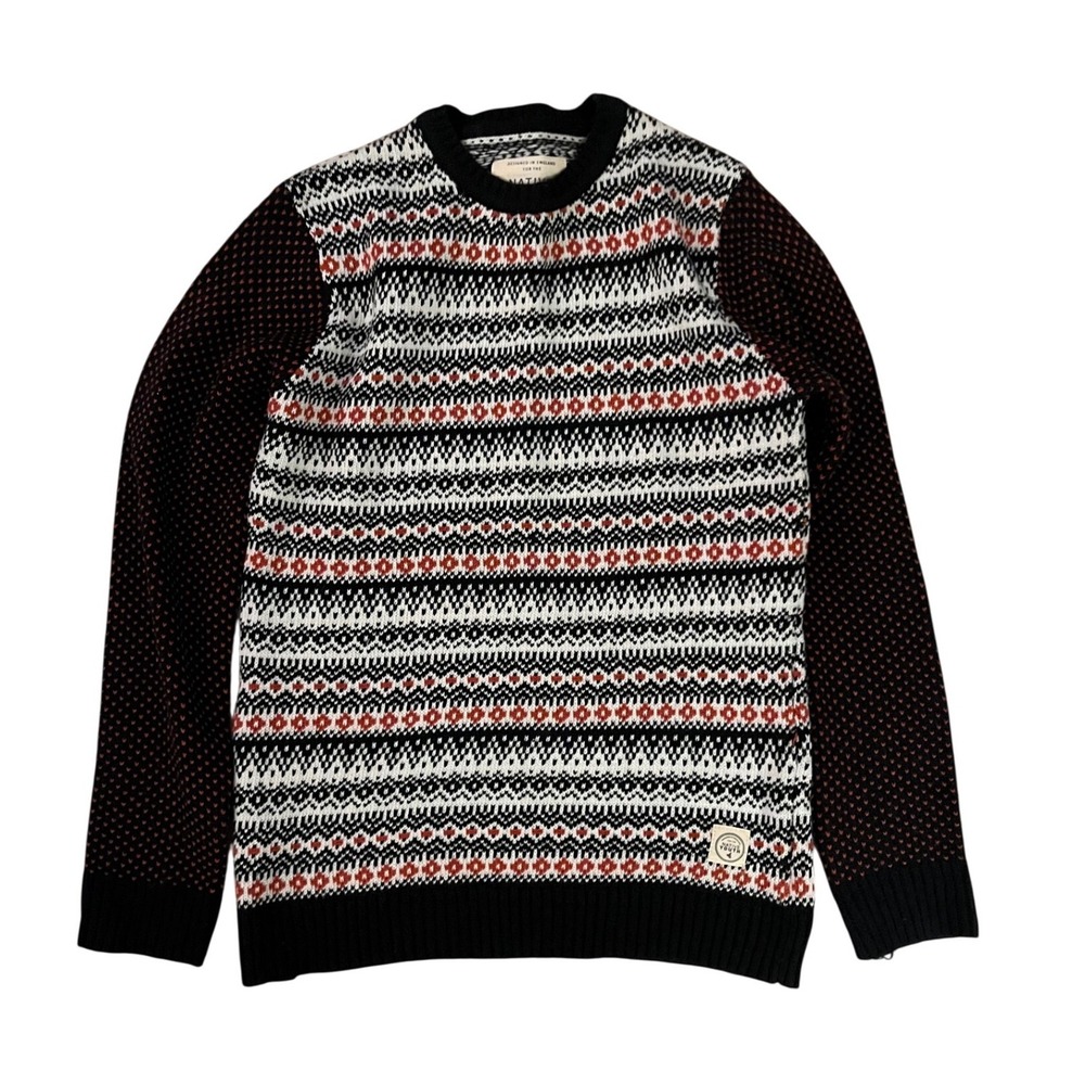 Native Youth‎ Men's Fair Isle Knit Sweater Multicolor Wool Blend- Size S